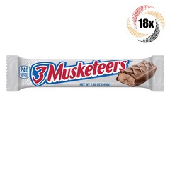 18x Bars 3 Musketeers Fluffy Standard Size Milk Chocolate Candy | 1.92oz BB 3/26