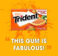 Trident Tropical Twist Sugar Free Gum, 12 Packs of 14 Pcs (168 Total Pieces)