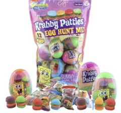 Spongebob Krabby Patties Egg Hunt Mix 12 Candy Filled Easter Eggs,3.81oz-SHIP24H