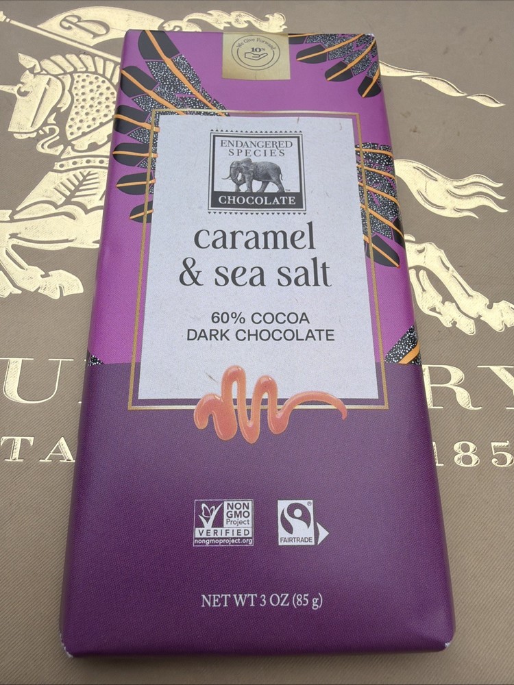 Endangered Species 60% Cocoa Dark Chocolate Candy 3oz (85g) Exp:10/16/26