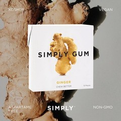 Plastic-Free Ginger Gum, Real Ingredients, 180 Pieces