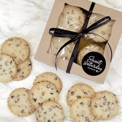 Homemade Cookies Gift Box Cranberry Pecan Shortbread with Personalized Notecard