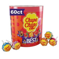 Chupa Chups Best Of Lollipop Assortment, Five 60 Count, Assorted,Orange