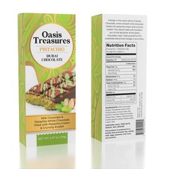 Premium Pistachio Chocolate Bar – Oasis Treasures Dubai