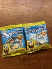 2 Spongebob Squarepants Krabby Patties Gummy Candy Packs. 2.54 Oz
