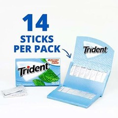 Trident Mint Bliss Sugar Free Gum, 12 Packs of 14 Pieces (168 Pieces)