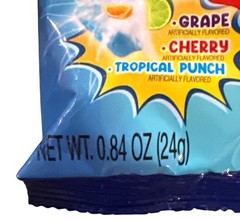 2 x .84oz Bags Kool-Aid Loud Mouth Bites Popping Candy Grape+Cherry+Tro.Punch 1a