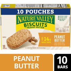 Nature Valley Peanut Butter Biscuit Snack Bars – 10 Pack, 13.5 oz