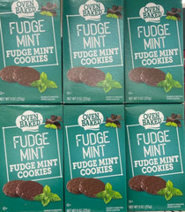 Oven Baked FUDGE MINT Fudge Mint Cookies 9 oz. each box (LOT LOF 6 BOXES)