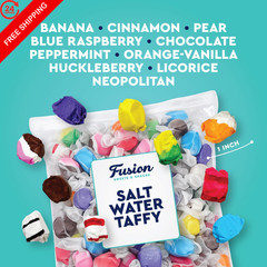 Assorted Salt Water Taffy, 1 Pound Bag, Individually 1 Pound,