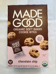 Made Good Organic Soft Baked Cookie Bites, Chocolate Chip, 12 Packs Per Box