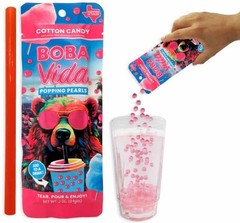 BobaVida Popping Boba -Cotton Candy – 1 Pouch – 3oz – FREE SHIPPING Boba Pearls