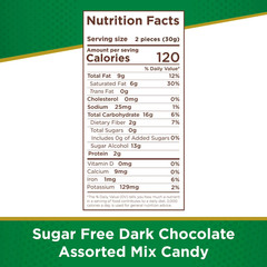 Russell Stover Sugar-Free Dark Chocolate Mix, Bulk Wrapped Candy Bars (4 Pounds)