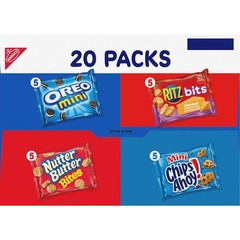 Classic Mix Variety Pack Oreo Chips Ahoy Nutter Butter Ritz Bits 20 Packs