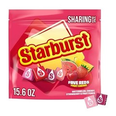 STARBURST FaveREDS Fruit Chews Candy, Chewy Candy, 15.6 oz Sharing Size Bag