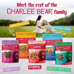 Charlee Bear Original Crunch with Liver Dog Treats 6oz 3-PK USA Natural