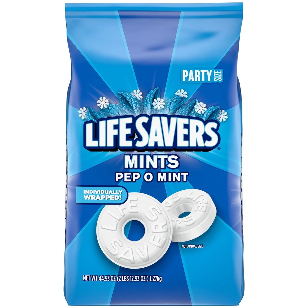 Life Savers Pep-O-Mint Breath Mints Hard Candy, Party Size – 44.93 Oz
