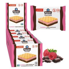 Keto Dark Chocolate Raspberry Wafer Cookies – Low Carb, Vegan, Non-GMO, 16 Count