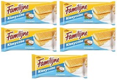 5 x JUTRZENKA Classic Family Wafers with Coconut Flavor 180g x 5 / 900g