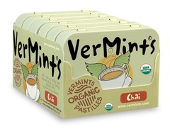 Vermints Organic Chai Breath Mints Pack Of 6 Travel Tins All Natural Vegan
