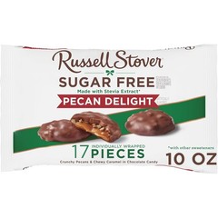 Individually Wrapped Sugar Free Milk Chocolate Pecan Delights – 10 oz Bag