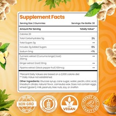 BeElevated Curcumin Turmeric Gummies – 60 Count (Pack of 1), Orange