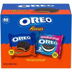 OREO REESE’S Peanut Butter & Double Stuf Cookies Variety Pack, 1.02 oz, 40 pk