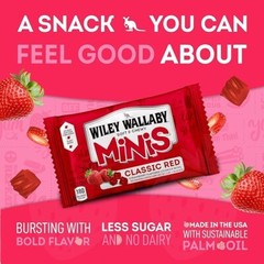 4x Bags Wiley Wallaby Soft & Chewy Classic Red Gourmet Licorice 3.5oz Fat Free!