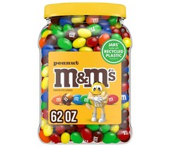 M&M’S Peanut Milk Chocolate Candy, 62 oz.