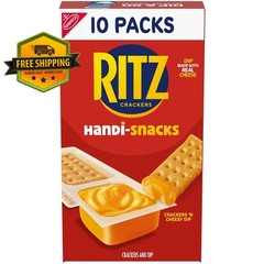 Handi-Snacks RITZ Crackers ‘N Cheesy Dip Snack Packs – 10 Count