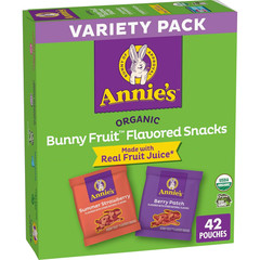 Annie’S Organic Bunny Fruit Flavored Snacks, Summer Strawberry and Berry Patch V