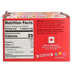Smarties Candy Rolls, Giant, 36 Count Allergen Free
