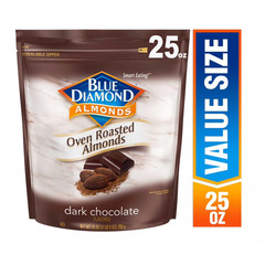 Blue Diamond Almonds, Oven Roasted Cocoa Almonds, Dark Chocolate 25 Oz. 2 Pack