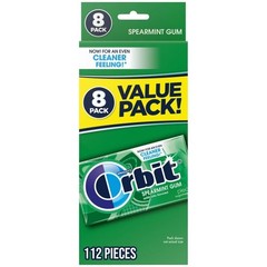 Sugar-Free Spearmint Chewing Gum Bulk Pack- 14ct/8pk