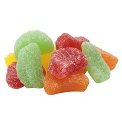 Fruit Slices Chewy Jelly Cherry, Orange, Lemon, Lime Fat Free Candy 2 Pounds