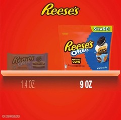 REESE’S OREO Milk Chocolate & White Creme Peanut Butter Miniatures Cups 9 oz Bag
