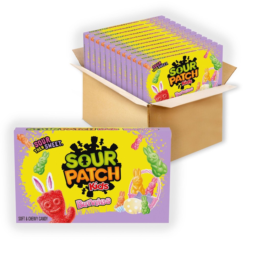 SOUR PATCH KIDS Bunnies Soft & Chewy Easter 3.1 Ounce (Pack of 12), Assorted
