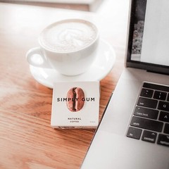 Simply Gum Chewing Coffee 6 Pack Natural Organic Kosher Aspartame Free Mint GMO