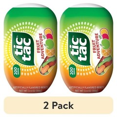 2 pk,Tic Tac Fruit Adventure, On the Go Pocket Sized Mints,200 Pieces,3.4 oz.
