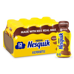 Chocolate Milk, Ready to Drink, Low-Fat Milk, 12 Bulk Pack, 8 Fl Oz Bottles