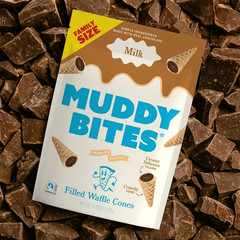 MUDDY BITES Milk Chocolate Waffle Cone Snacks – 4.25oz