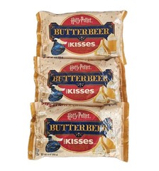 3 pack Harry Potter Butterbeer Hershey Kisses Chocolate Candy 9 oz BB 10/2026