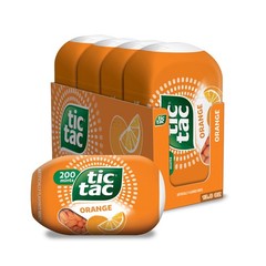 Tic Tac Orange, On-the-Go Pocket-Sized Mints, 3.4 Ounce (Pack of 4), Orange