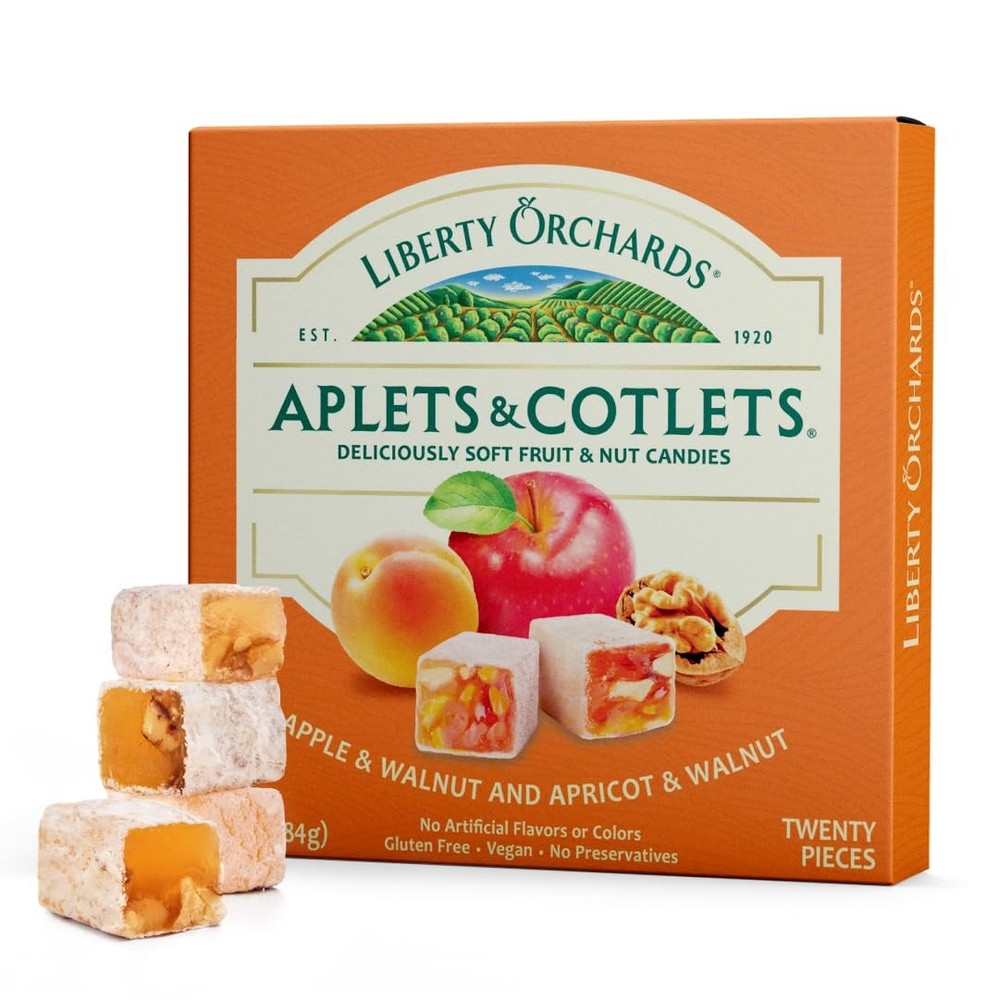 Liberty Orchards Original Aplets & Cotlets – 10 Ounce (Pack of 1), Orange