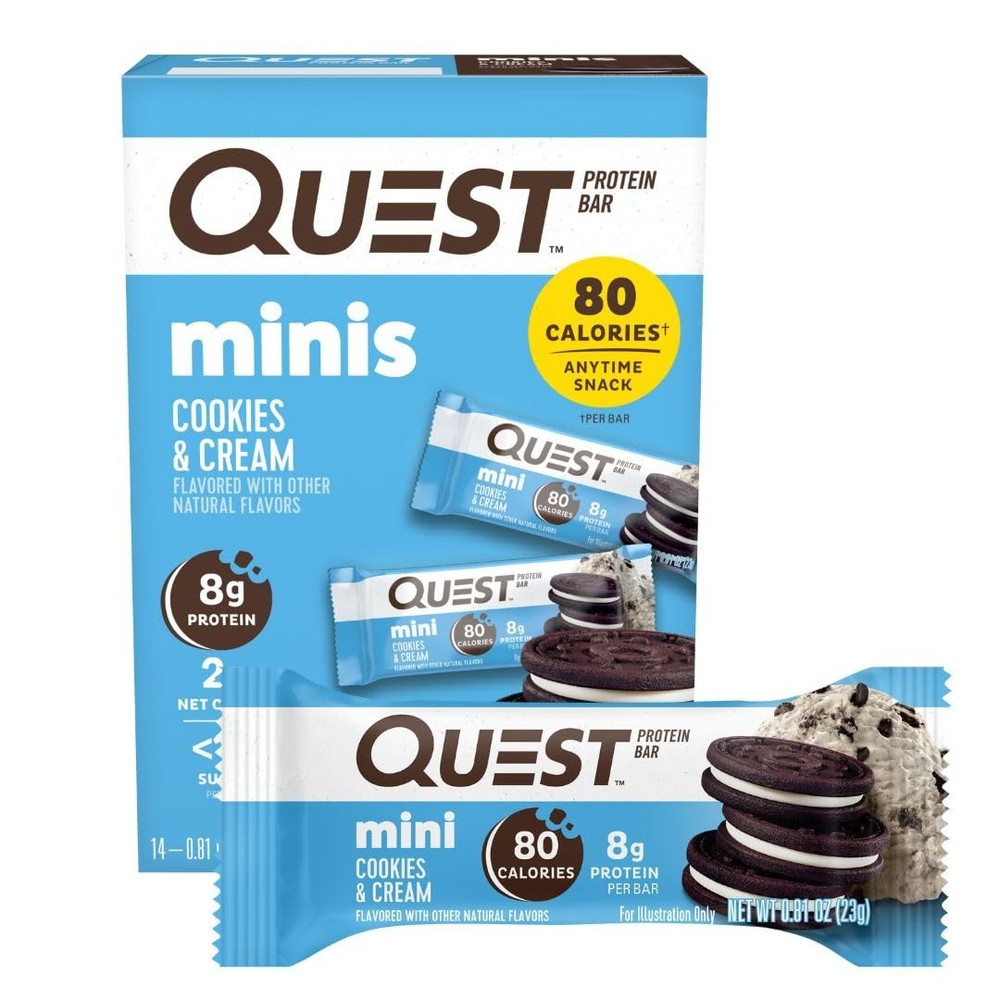 Quest Nutrition Mini Cookies & Cream Protein 14 Count (Pack of 1), brown