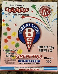 2 Grenetina DUCHE 28 Gramos. Sin Sabor. Unflavored Powder. 4 Packages 7grams ea.