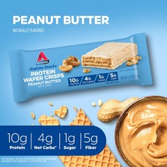 Peanut Butter Protein Wafer Crisps, Protein Dessert, 4g Net Carb, 1g Sugar, Keto