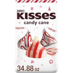 HERSHEY S KISSES Candy Cane Flavored Candies 2.2 Pound Bulk Holiday Treats