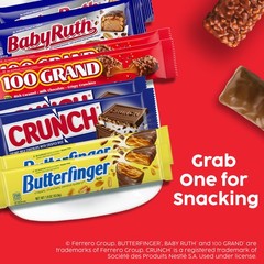 Assorted Butterfinger, Crunch, Baby Ruth, and 100 18 Count (Pack of 1), brown