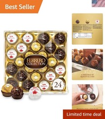 24-Count Assorted Chocolate Gift Box – Celebrate with Hazelnut & Coconut